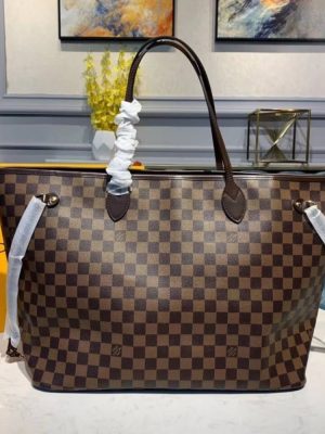 Louis Vuitton Neverfull GM Damier Ebene Canvas Tote Bag